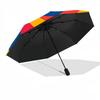 1pc Colorful Swirl Automatic Opening/Closing Umbrella with Operation & Windproof Canopy yy260311017