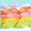 Colorful 5cm Satin Ribbons In Pink Orange Green Gold Light Blue For Easter Party Decor