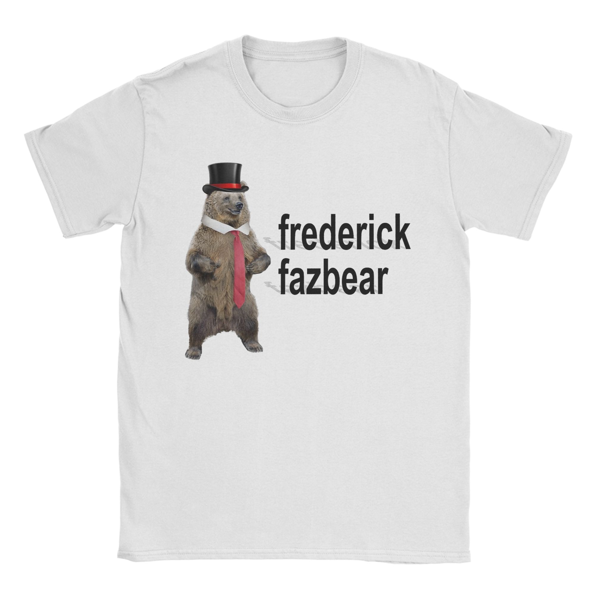 

Amazing Frederick Fazbear The Fancy Bear Parody T-Shirts for Men Round Neck Pure Cotton T Shirt Short Sleeve Tees Summer Tops 5XL різнокольоровий