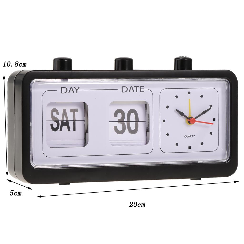 Digital Retro Fashion Flip Clock Operated Mechanical Clock Flip Day Date Time Vintage Fashion Clock For Home Decora Idea Gifts