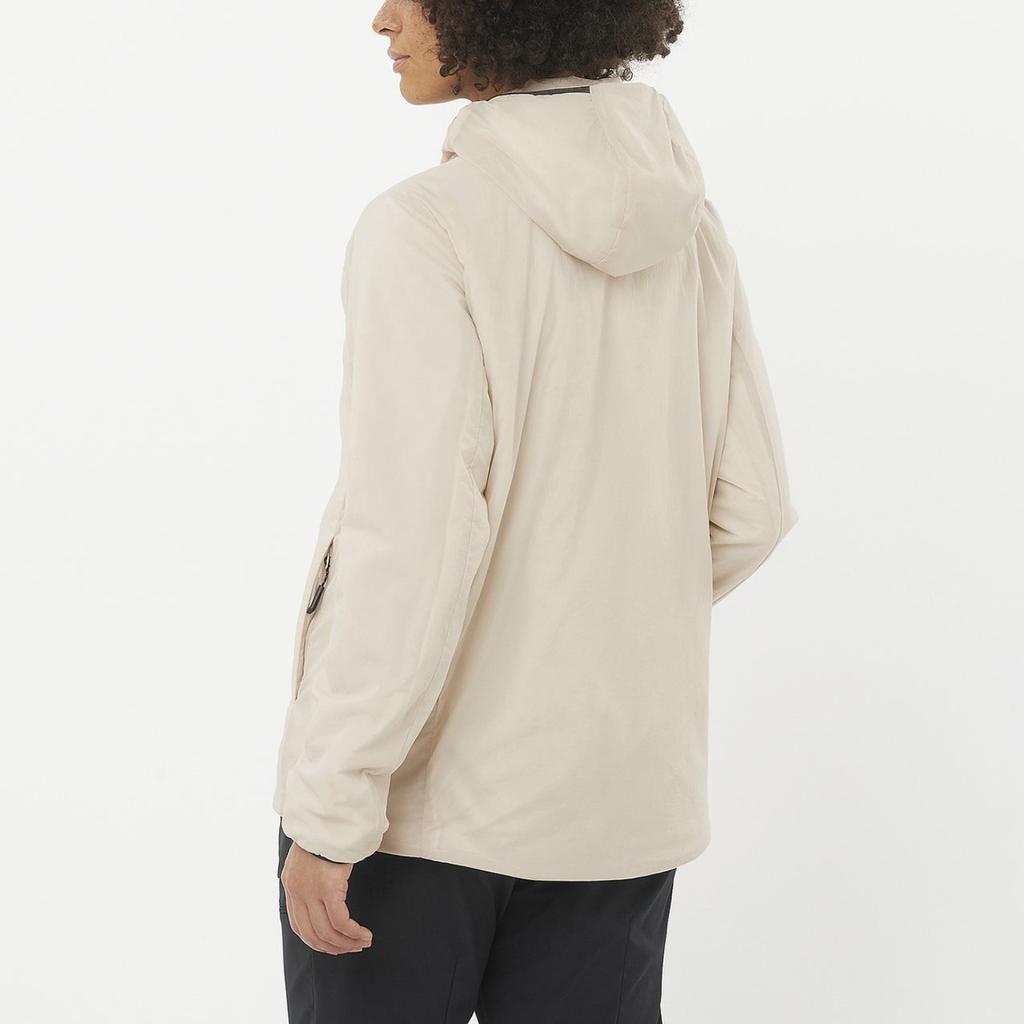 SALOMON Mountain Flex Solid Comfortable Breathable Waterproof Long Sleeve Jacket Women Jackets Beige C22983