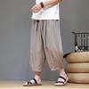 2026 Men Chinese Style Beach Pants Men Retro Streetwear Ankle-Lenght Bottoms Man Traditional Trousers Summer Harem Pants