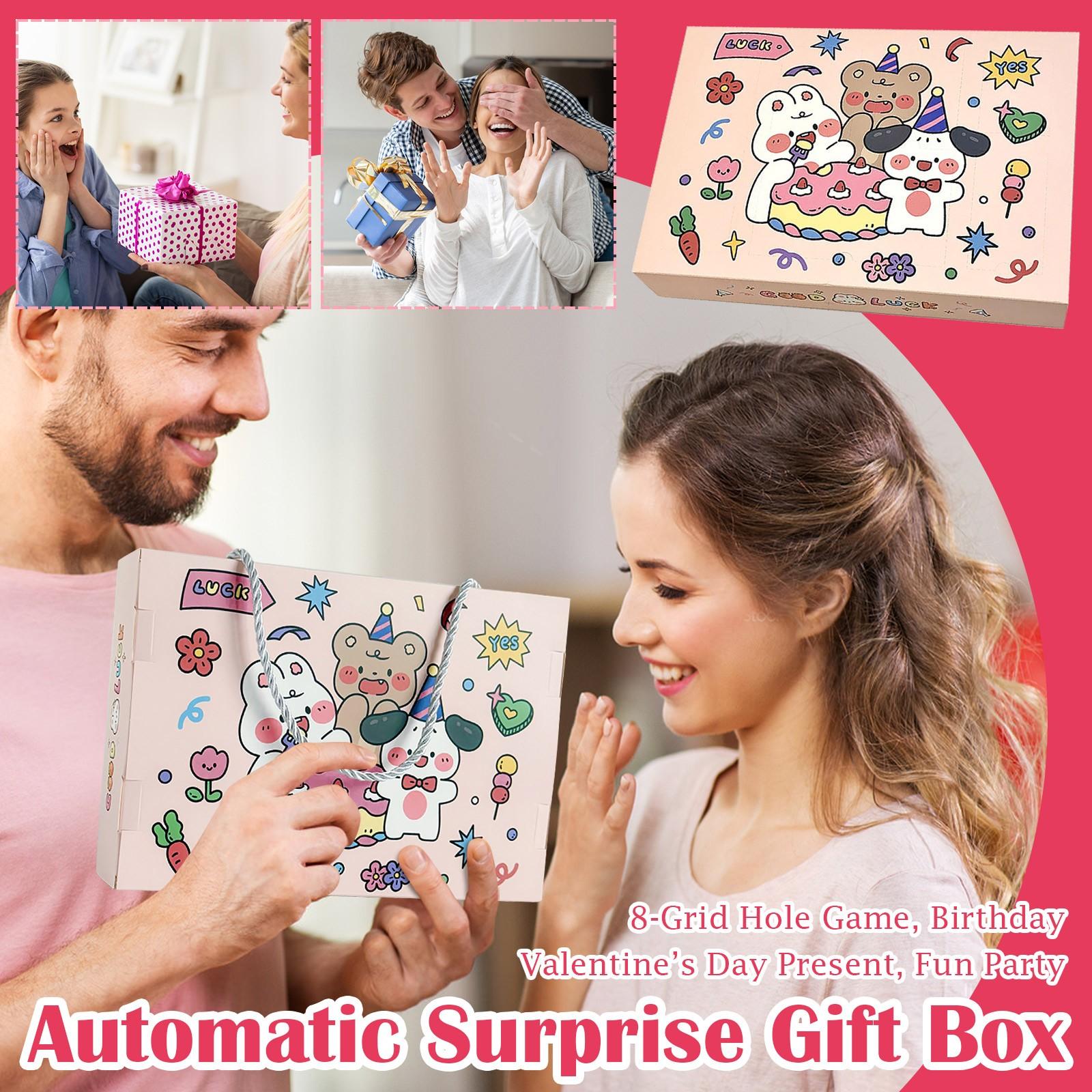 

GOODLUCK Автоматическая коробка-сюрприз - Игра с 8 ячейками, Подарок на день рождения, День святого Валентина, Веселая вечеринка One Size