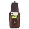 Men Leather Waist Belt Bag Phone Pouch Bag Travel Crossbody Shoulder Bag Pack Purse Wallet
