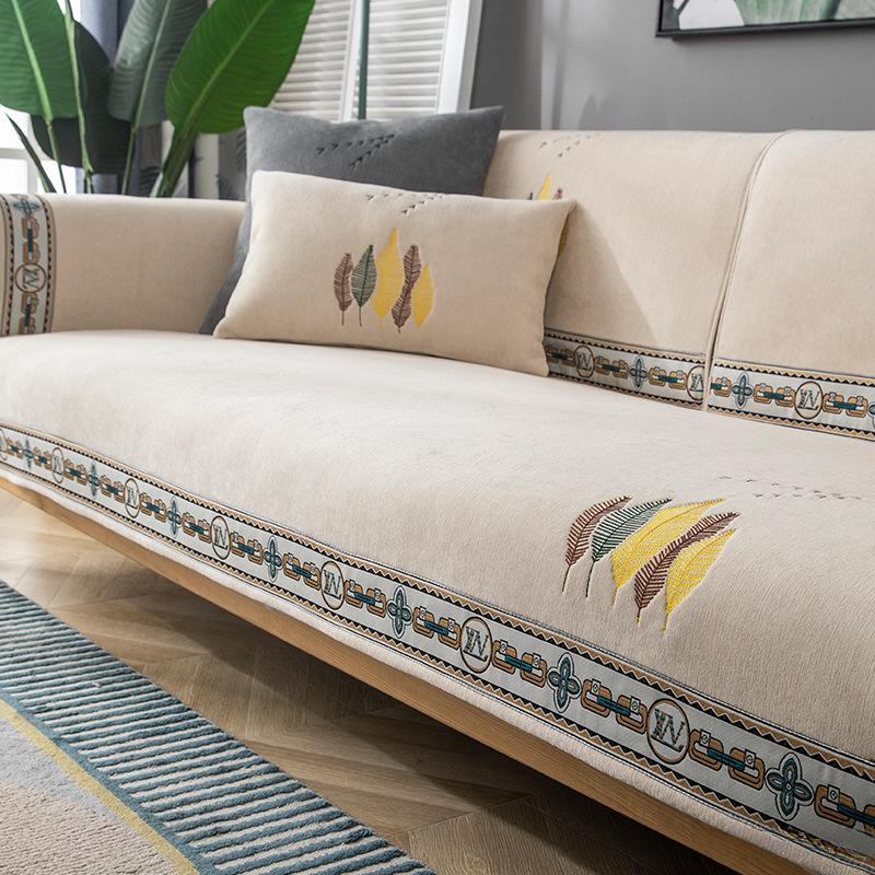 Žinylkový polštář na pohovku Four Seasons Univerzální protiskluzový Cenově dostupný Luxusní styl Moderní Jednoduchý Zimní Vysoce kvalitní zesílené kožené polštáře Polštáře na sezení