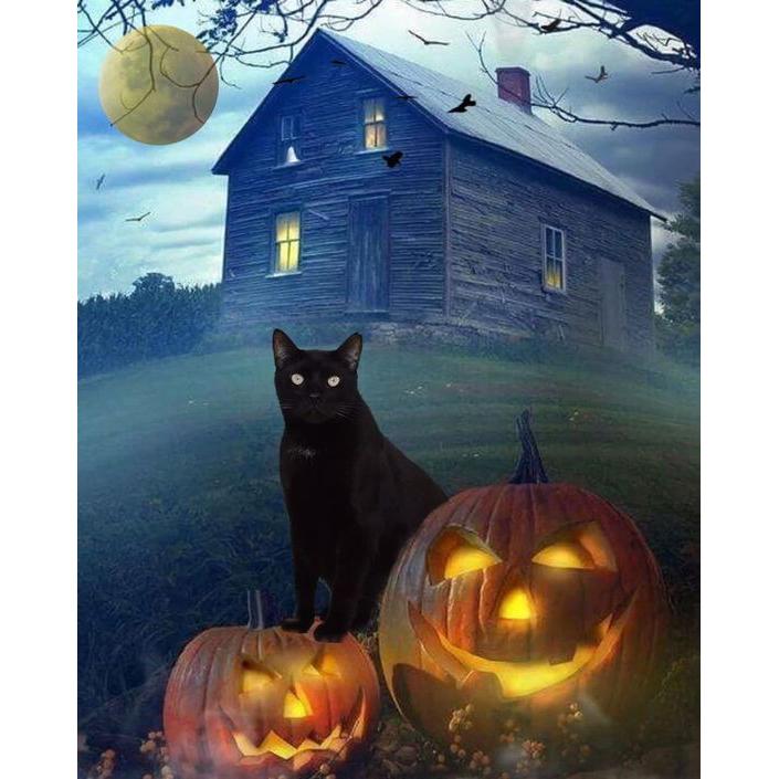 5D DIY Diamond Embroidery pumpkin Crystal Rinestone Diamond Painting Animal Diamond Mosaic All Saints' Day Gift Home Decoration
