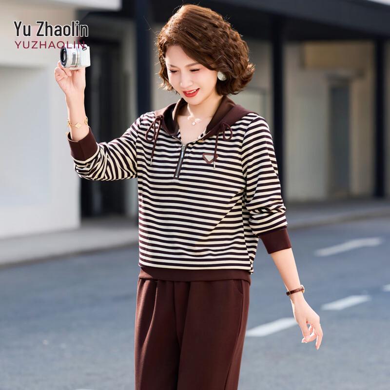 YUZHAOLIN Women s Striped Casual Tracksuit 2XL