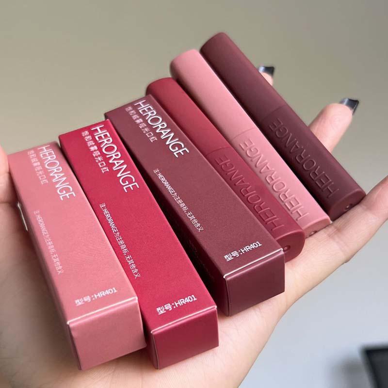 Year's Red Mist Matte Lipstick Velvet Matte Lipsticks Non-stick Cup Lip Glaze Rose Lip Gloss Waterproof Lips Makeup Cosmetic