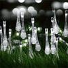 Solar Powered Water Drop String Lights 20 30 50 LED Outdoor Waterproof Decorative Lights for Garden Wedding Party Birthday Camping