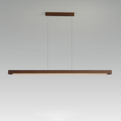Nordic Wood LED Pendant Lights Modern Oval Long Strip Ceiling Lamp for Restaurant Bar Office Kitchen Dining Living Room