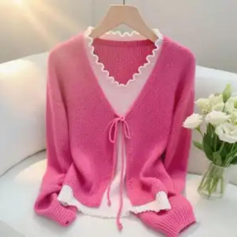 2025 Autumn New Style Light Luxury Golden Style Fashionable Beautiful Lazy and Fashion Knitted Top