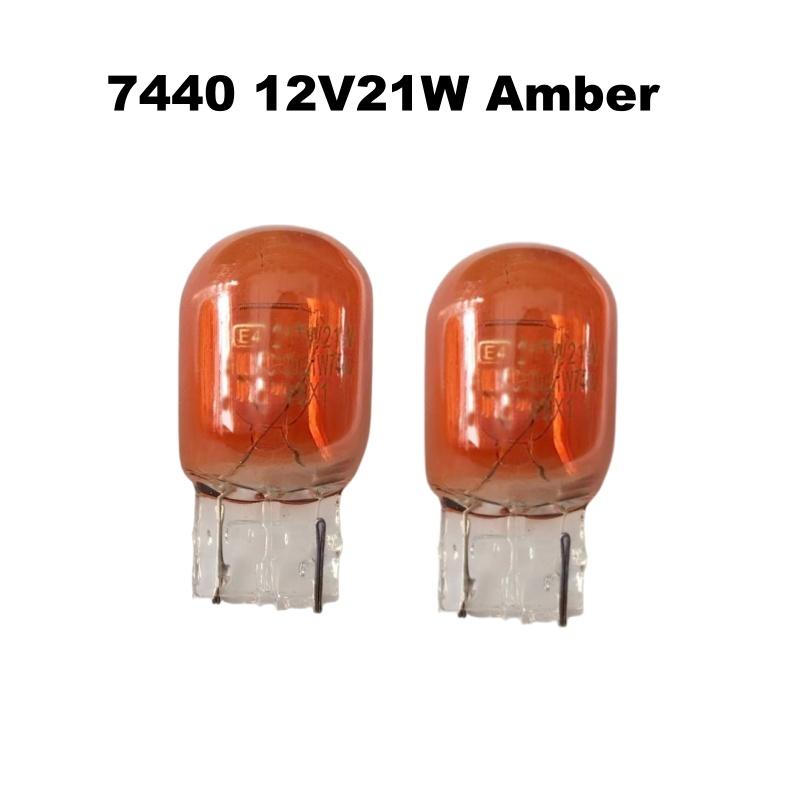 2Pcs Brake Stop Lights Bulb T20 7443 W21 5W 7440 Glass Halogen Turn Signal Lamp Daytime Running Lights Warm White Reversing Bulb