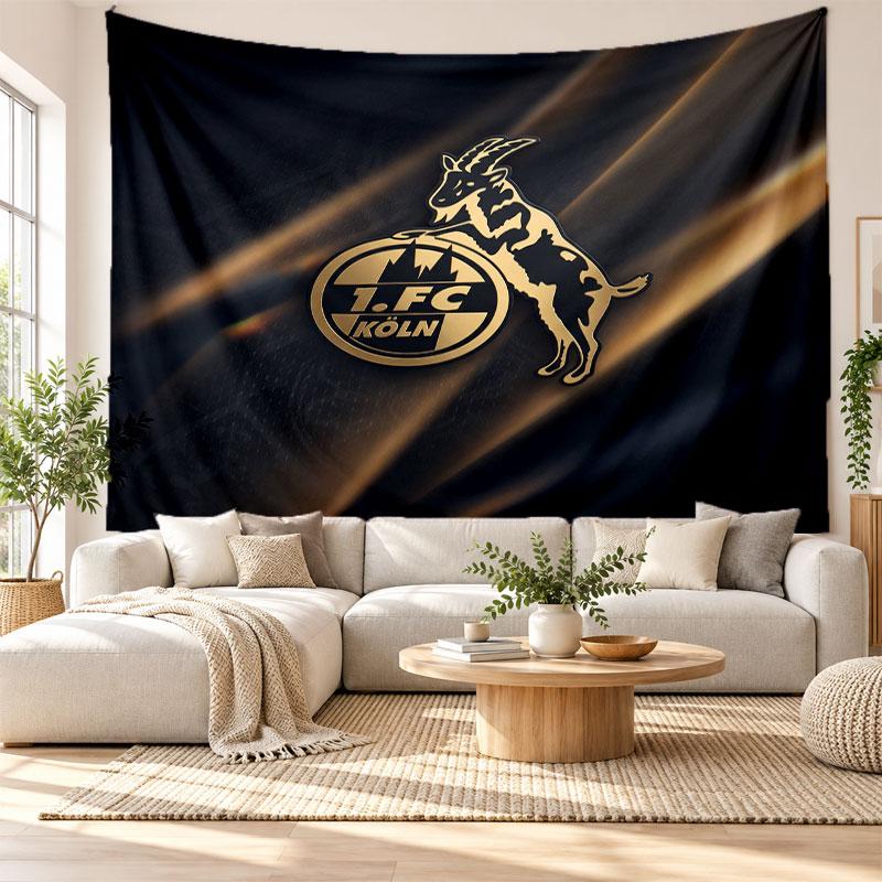 FC Köln Wall Tapestry, Soft Fabric Wall Hanging, Decorative Backdrop For Bedroom Home Wall Art