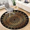 1PC Golden Mandala Pattern Chair Carpet for Office, Indoor Non-Slip Washable Carpet, Soft Comfortable Mat For Office Room yy250930245