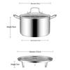 HUIHUADU Europäischer Stil 304 Edelstahl Suppentopf