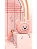 Cartoon K Song Multifunctional Desktop KTV Microphone Speaker with High-Definition Sound, Smile Face, and Cute Ears.