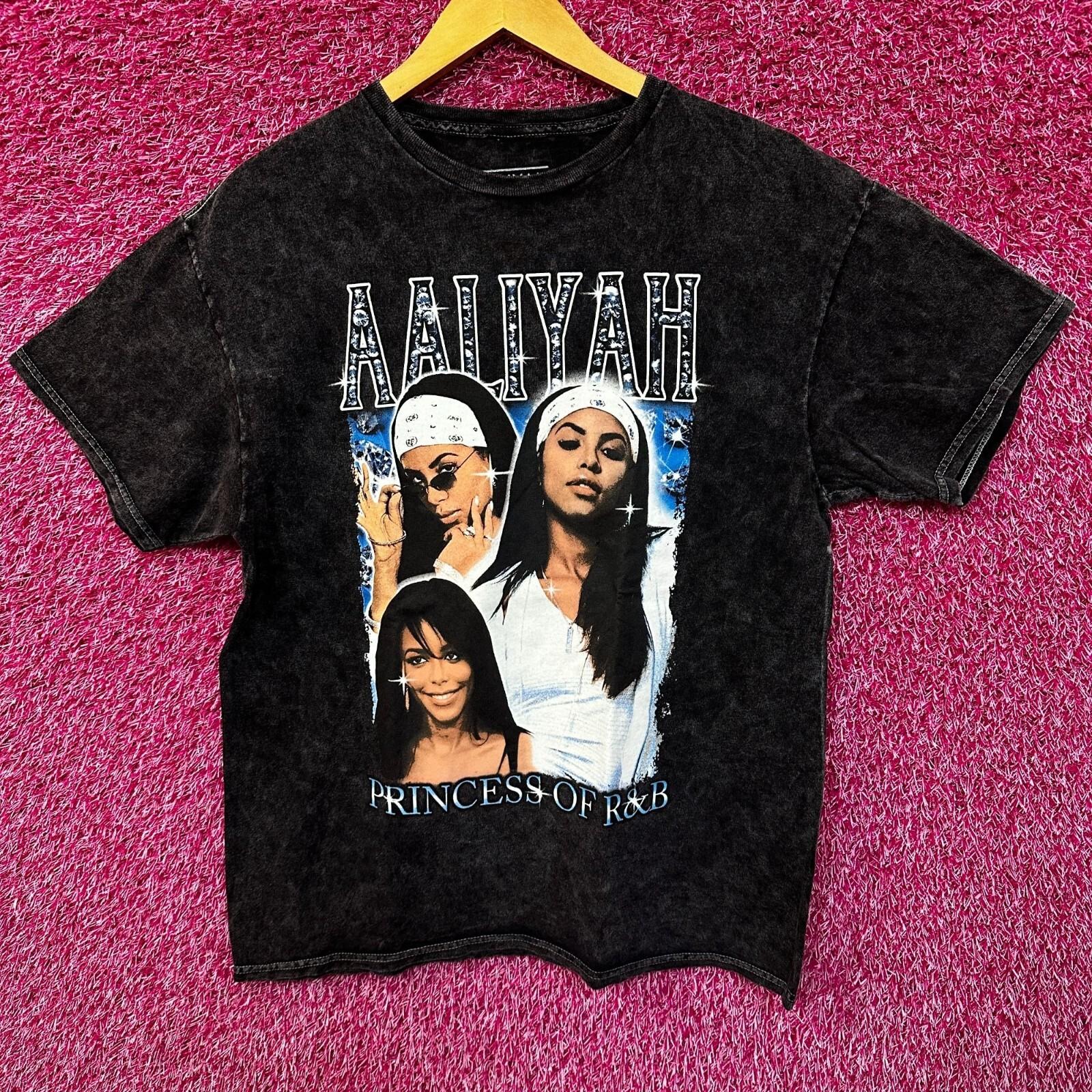 Aaliyah Princess Of RnB mineral Wash Tshirt size Medium XXL