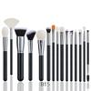 Cangzhou 15-Piece Animal Hair Makeup Brush Set: Eye Shadow & Foundation Brushes