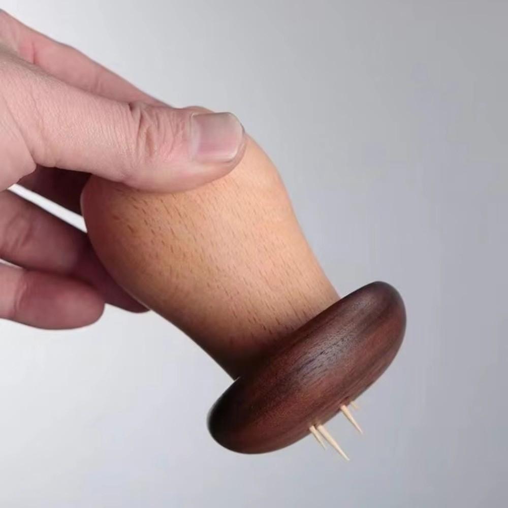 Mushroom Toothpick Box Solid Wood Home Decor High-value Toothpick Can Living Room