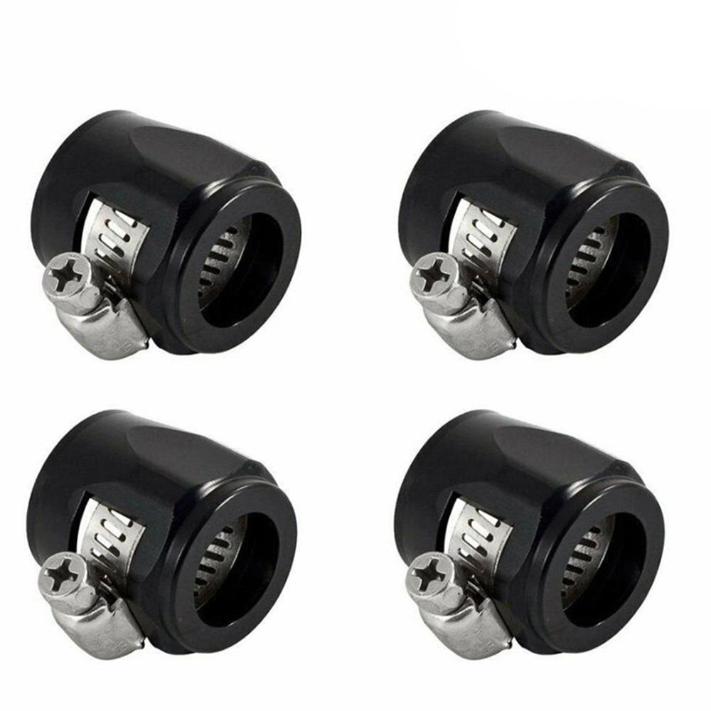 4PCS AN12 Alloy Car Hose Finisher Clamp Hose End Cover Fitting Adapter Connector