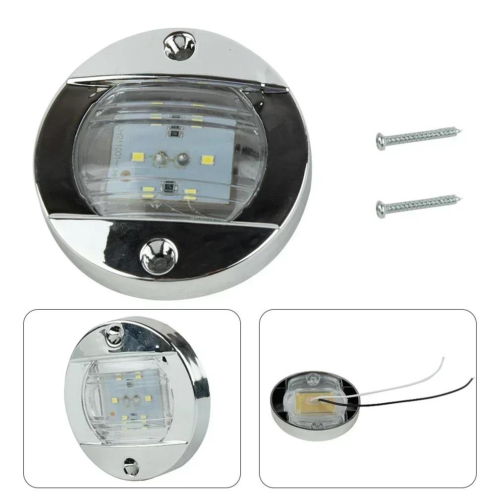 6LED Boat Indoor Chamber Light 12V Circular Yacht Light White Round Marine Boat LED Cabin Deck Courtesy Light Waterproof
