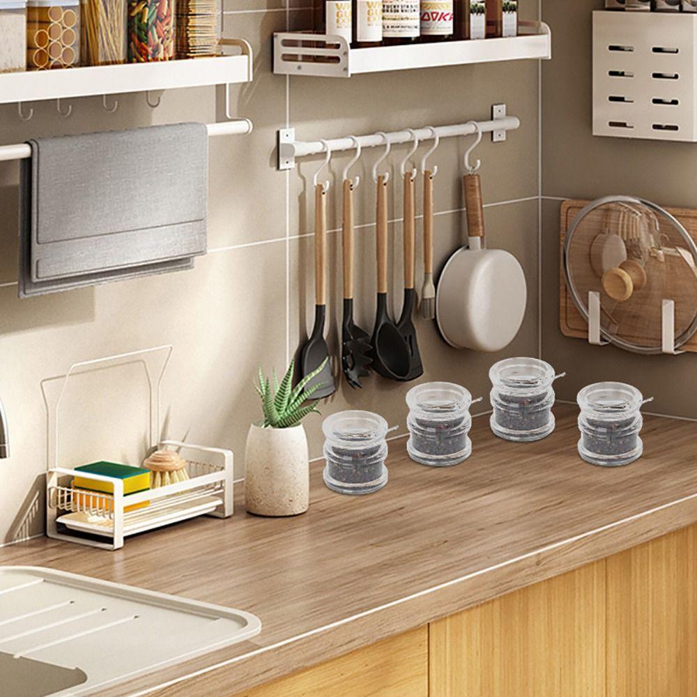 1Pcs S/M/L Spices Bottles Acrylic Salt Pepper Shakers New Seasoning Jars