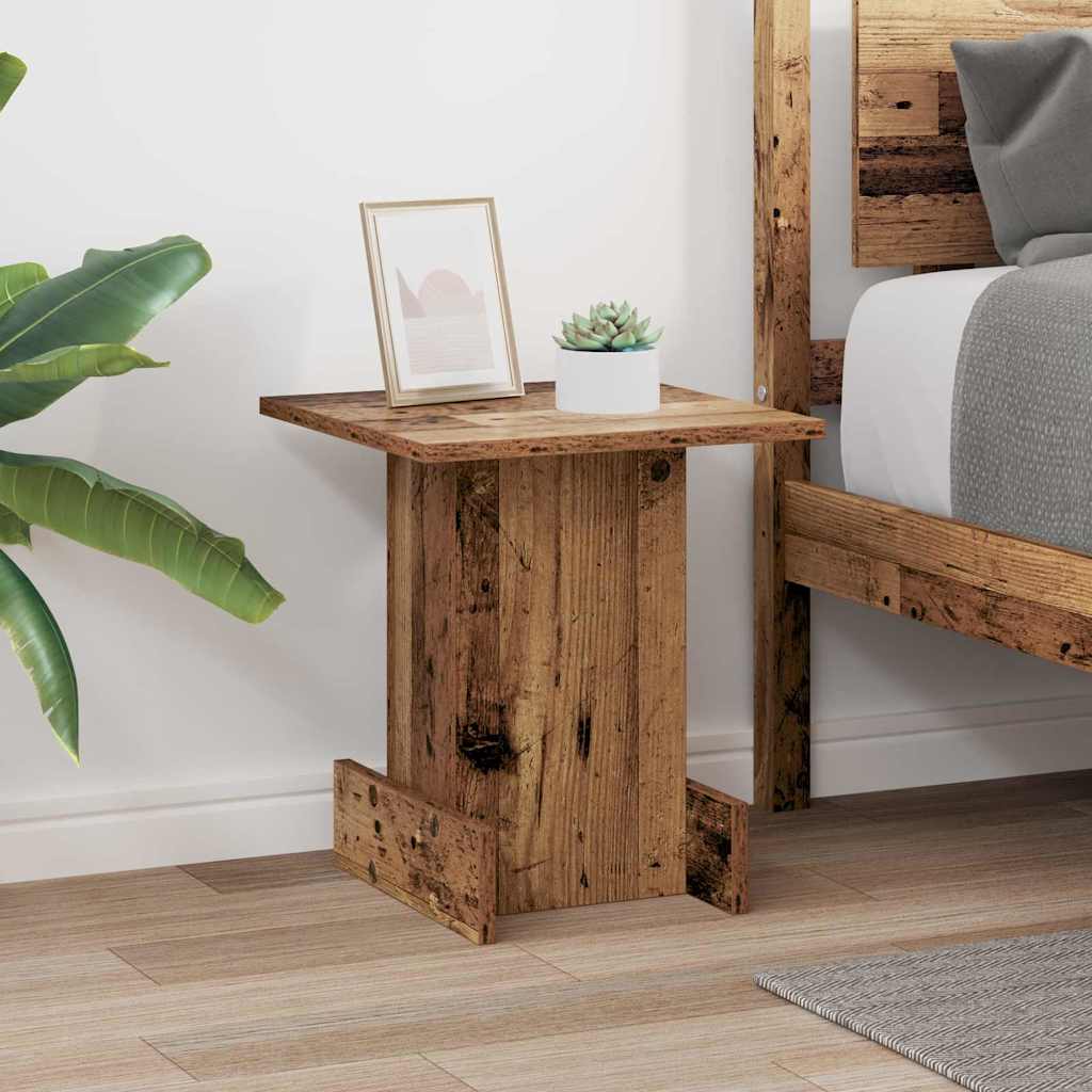 Side Table Reclaimed Wood Look 35.5 x 35 x 40 cm Engineered Wood