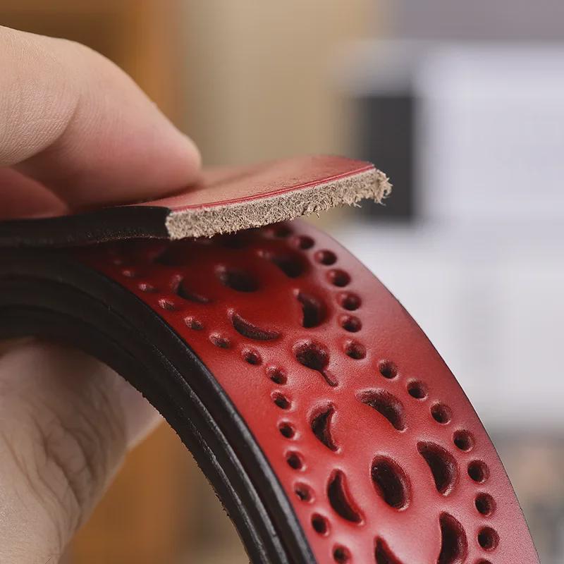 Korean Style Women's Hollow Pin Buckle Leather Belt