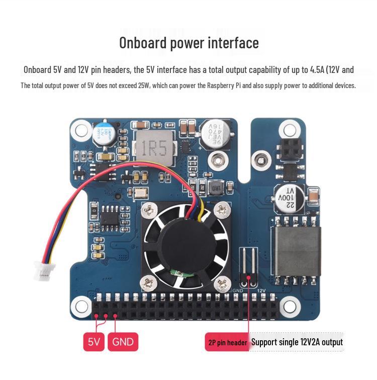 Placa de Expansión Raspberry Pi 5 con PCIe a SSD NVMe M.2, Alimentación PoE, Ethernet y Ventilador de Refrigeración