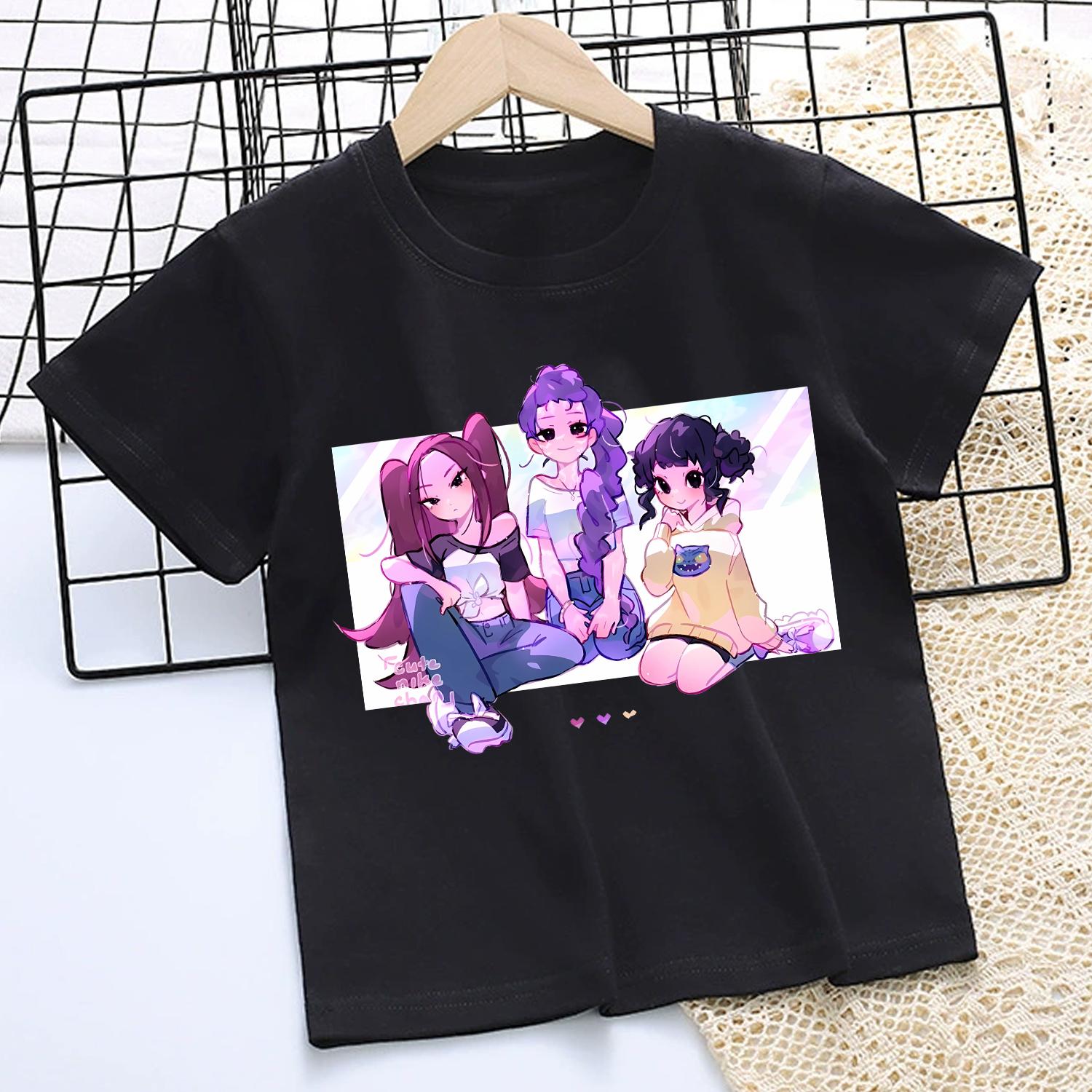 

T-Shirts Girls Children s T-shirt Cartoon Printed T-shirt Girls Crew Neck Short Sleeve Clothing Children s Clothing 160