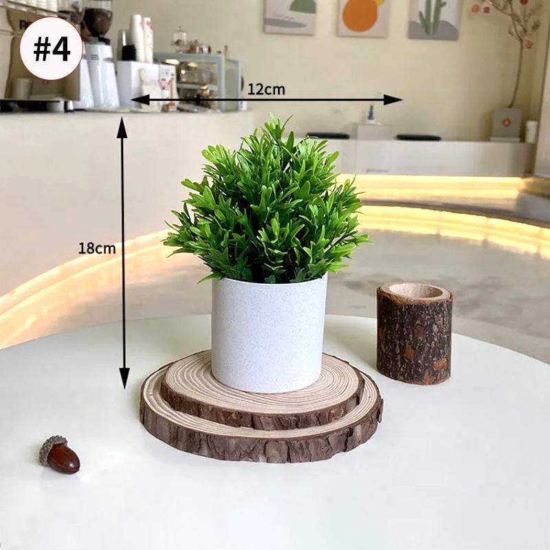 Artificial Plant with Plastic Pot Mini Bonsai Potted Plant Small Tree Simulation Pot Plants for Home Office Bedroom Decor