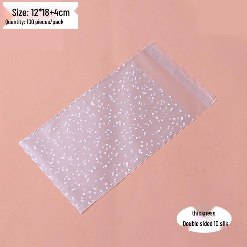 Frosted Polka Dot Snowflake Cookie Packaging Bag for Biscuits and Nougats