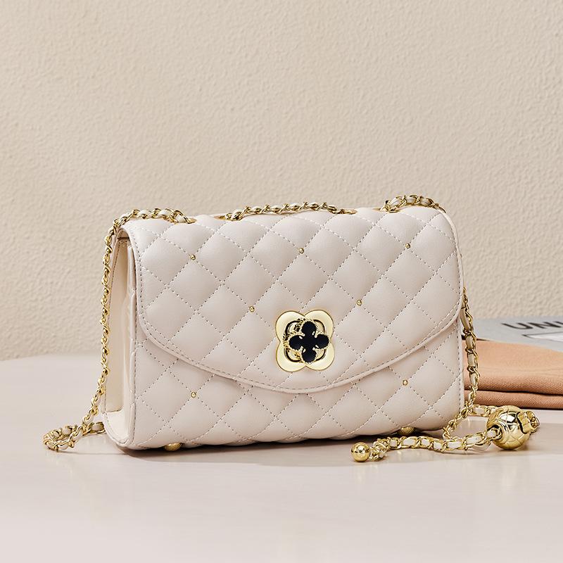 

Mrs. Qiao 2025 New Small Square Bag Fashion Chain Bag Crossbody Bag Genuine Leather Women s Bag Shoulder Bag Long21CM、Wide8CM、High бежевый