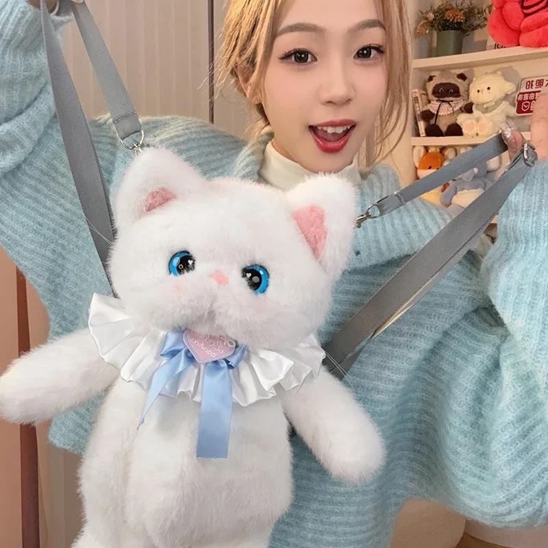 45CM Cute Cartoon Healing Cat Backpack Gift Fashion For Women Anime Backpack Purse For Women Holidays Street Shopping Travel