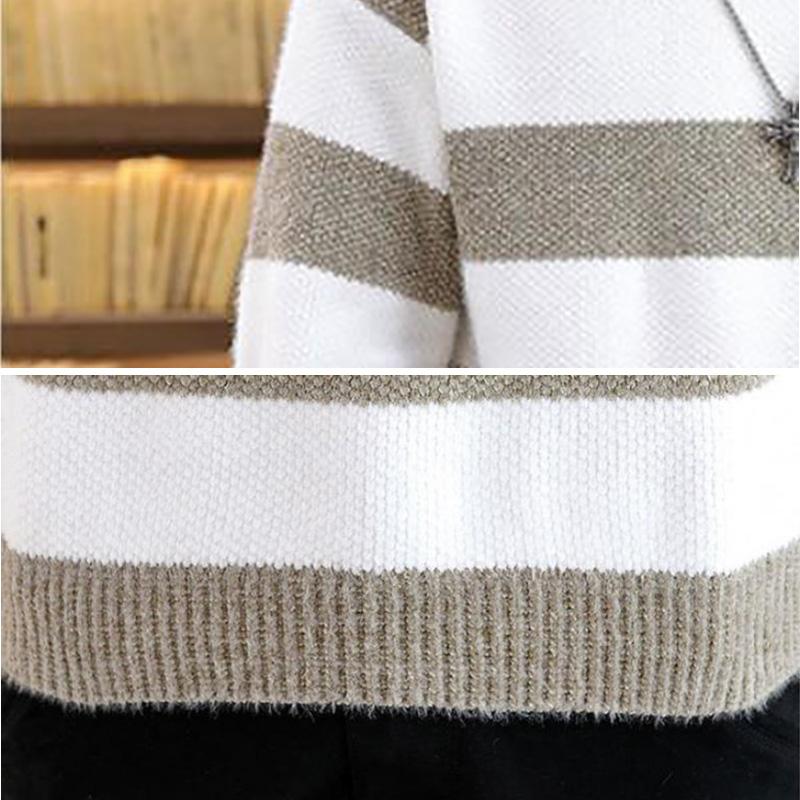 Spring and Autumn Turtleneck Sweater Bottoming Shirt Zebra Pattern Tide Brand Sweater Loose Cardigan Men's Pullover