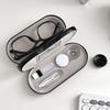 2 in 1 Doppelschichtige Brillenbox Kontaktlinsenbehälter Für Männer Frauen Kreative Duale Nutzung Brillenetui Brillen Lederbox Unisex Geschenk