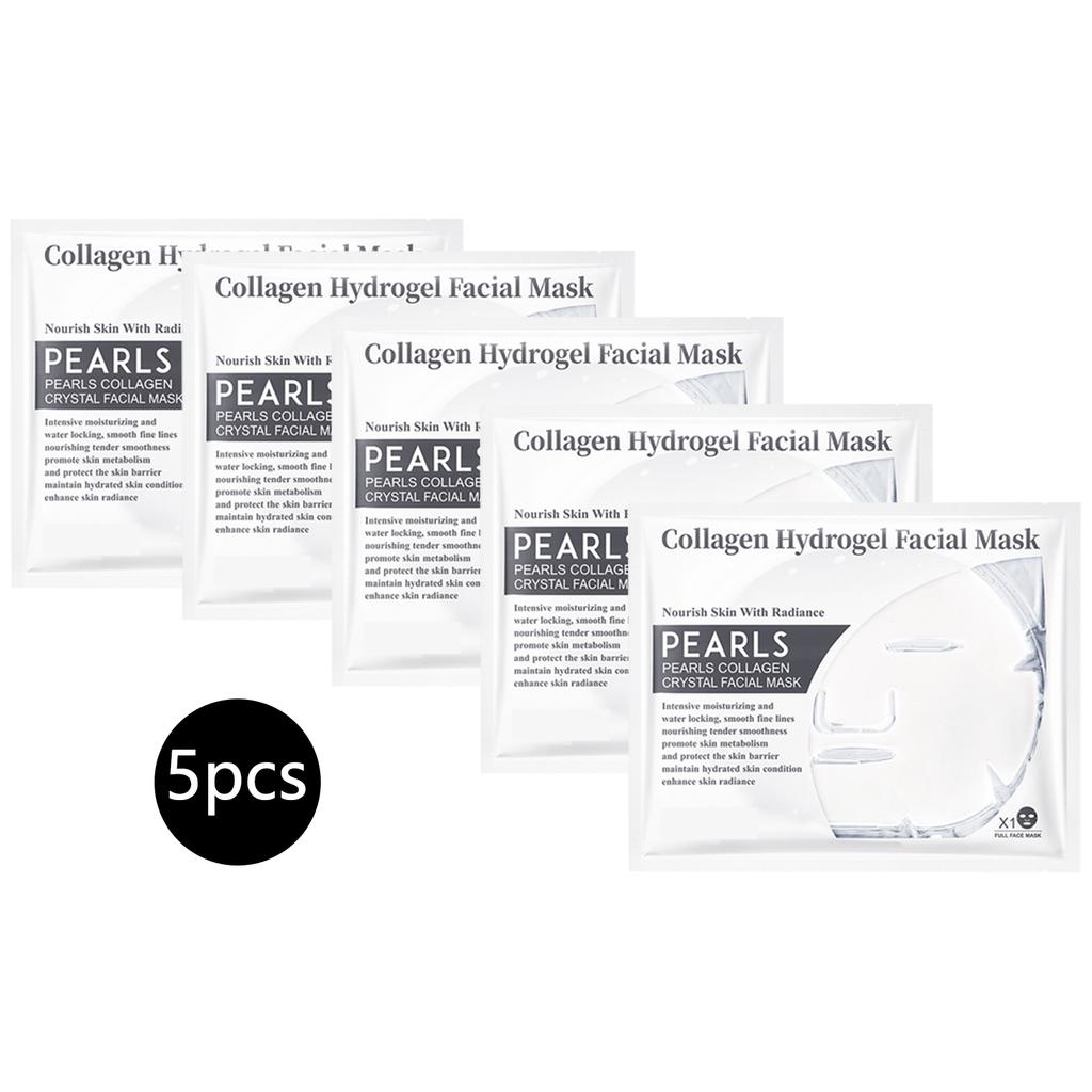 Hydrating Facial Mask 5 Pack, Women's Pearl Face Mask for Moisturizing & Nourishing, Glow Boosting Sheet Mask for All Skin Types