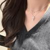 S10 Moissanite Cross Chain Pendant Light Luxury Premium Clavicle European and American Necklace