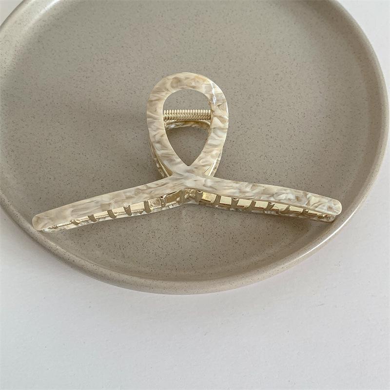 

Элегантная крупная ретро-заколка для волос из ацетата: Изысканная корейская заколка-акула для женщин 13cm