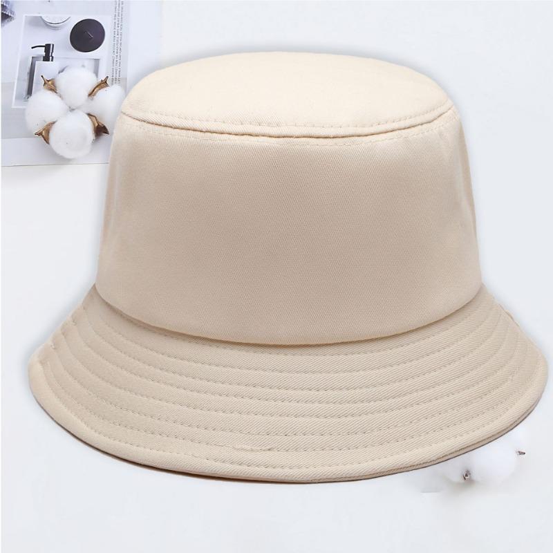Cotton fisherman hat summer basin hat outdoor sunshade girls sun protection sun hat printing embroidery men
