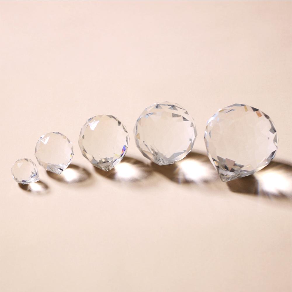 

1 Piece Prism Crystal Ball 20mm Sun Catcher Glass Ball For Chandeliers DIY crystal hang Pendant Shinning Wedding Decor Wholesale 20mm