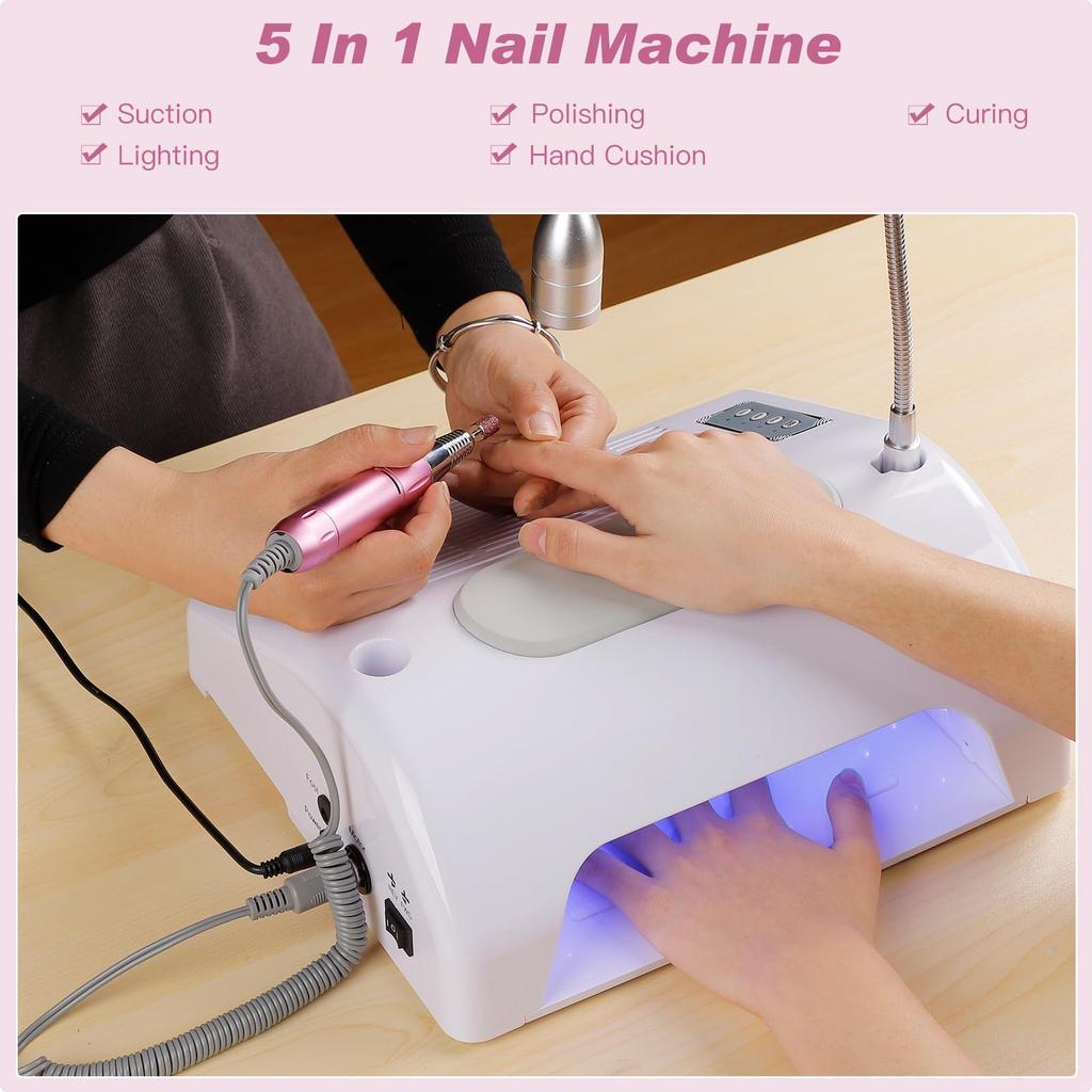 5 v 1 Nail Dust Nail Nail 4500rpm Rotace 6 39 LED Light Nail Dust Nail Nail Salon Strong Dodává se s Nail Dodává se s Může chránit váš opakovaně použitelný