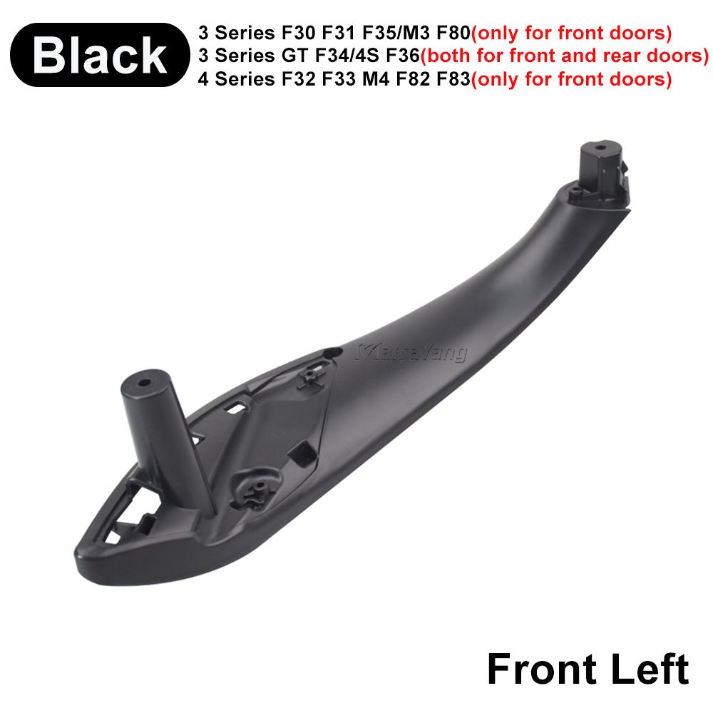 Car Styling Black Beige Front Rear Left / Right Car Interior Door Pull Handle Trim Cover For BMW F30 F80 F31 F32 F33 F35 13-18