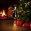 Glittered Golden Angel Christmas Tree Topper Double Angel Treetop Decoration Xmas Tree Sparkling Tree Topper