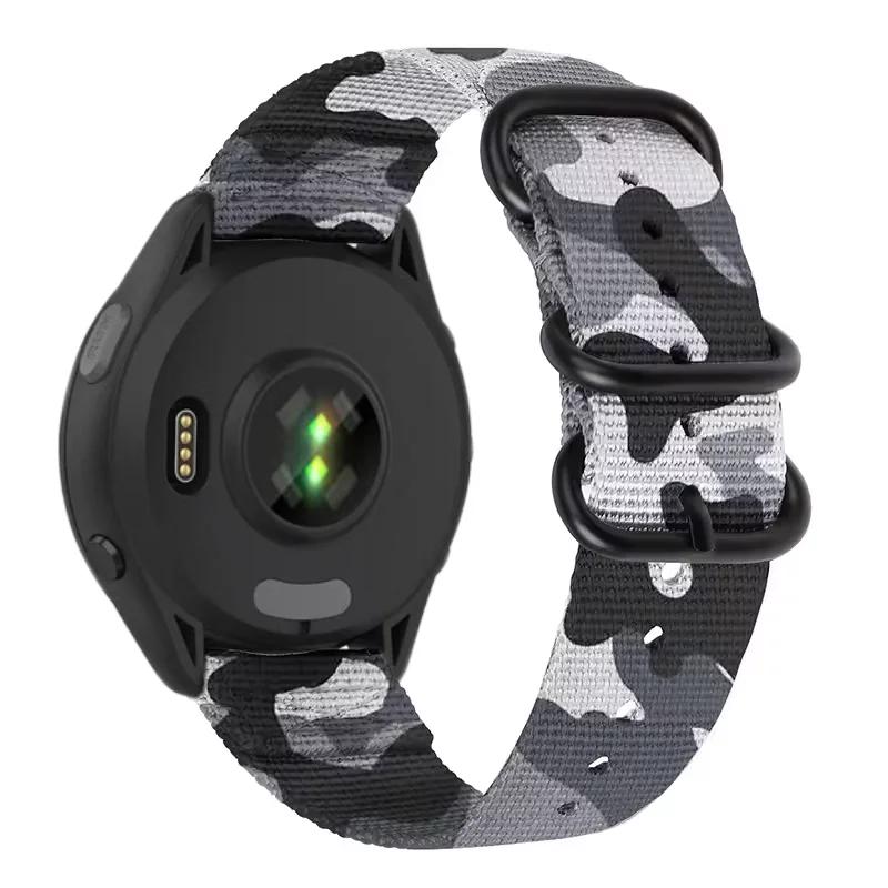 22mm Three-ring Nylon Loop Strap For Amazfit T-Rex3 Pro 48mm Buckle Bracelet Wristband For Amazfit Helio/Bip 6-5/Balance 2/GTR 4