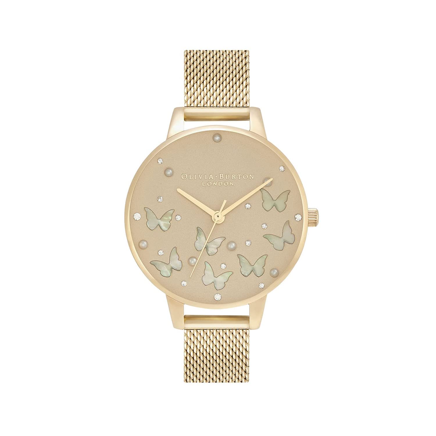 

Авторизованный дистрибьютор Olivia Burton Watch Ladies OB16MB37 Sparkle Butterfly Demi Gold Mesh Gray Dial White Mother of Pearl Butterfly [OLIVIA BURTON]