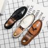 Herrenschuhe große Größe Frühling und Herbst neue Lederschuhe Mode Fußbedeckung Quaste Doudou Schuhe Trend Britischer Stil Lederschuhe Außenhandel