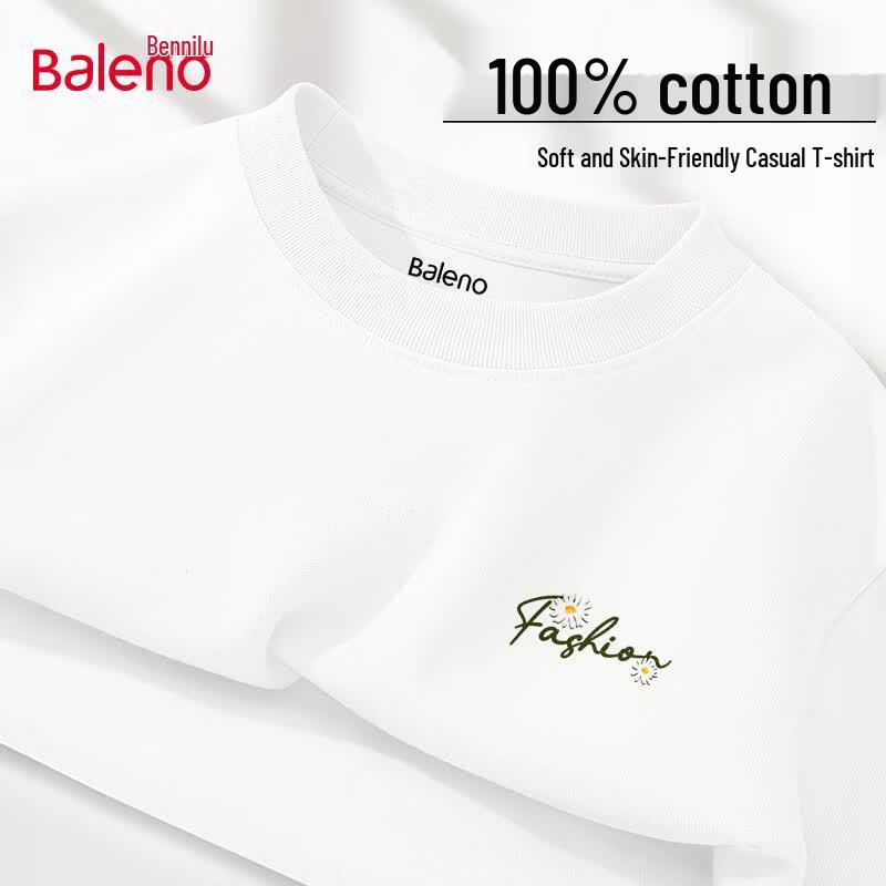 Baleno Men s 2026 Summer Heavyweight Cotton Crew Neck T-Shirt L