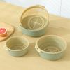 Vegetable Basin Plastic Double-Layer Drain Basket Leaky Basin Rice Vegetable Blue Vegetable Basin Household Kitchen Fruit Plate