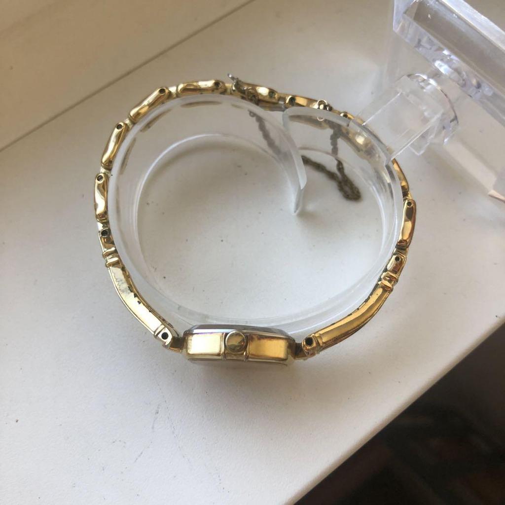 [USED] SEIKO Quartz Wristwatch, Gold, Octagonal, Working Condition